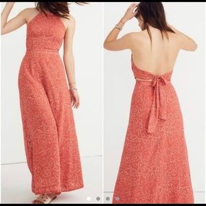 NWT Madewell halter tie back vine maxi dress sz 4